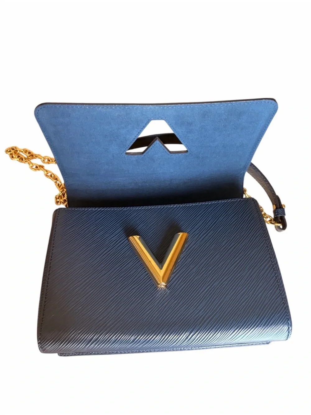 Louis Vuitton Epi Twist 2 way Bag MM Indigo